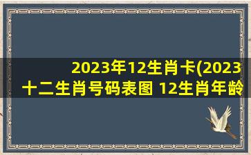 2023年12生肖卡(2023十二生肖号码表图 12生肖年龄表)
